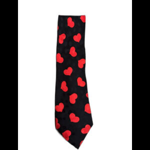 Valentine's Y2K Addiction Bubble Red Heart 100 Silk Men’s Neck Tie 4 in Wide